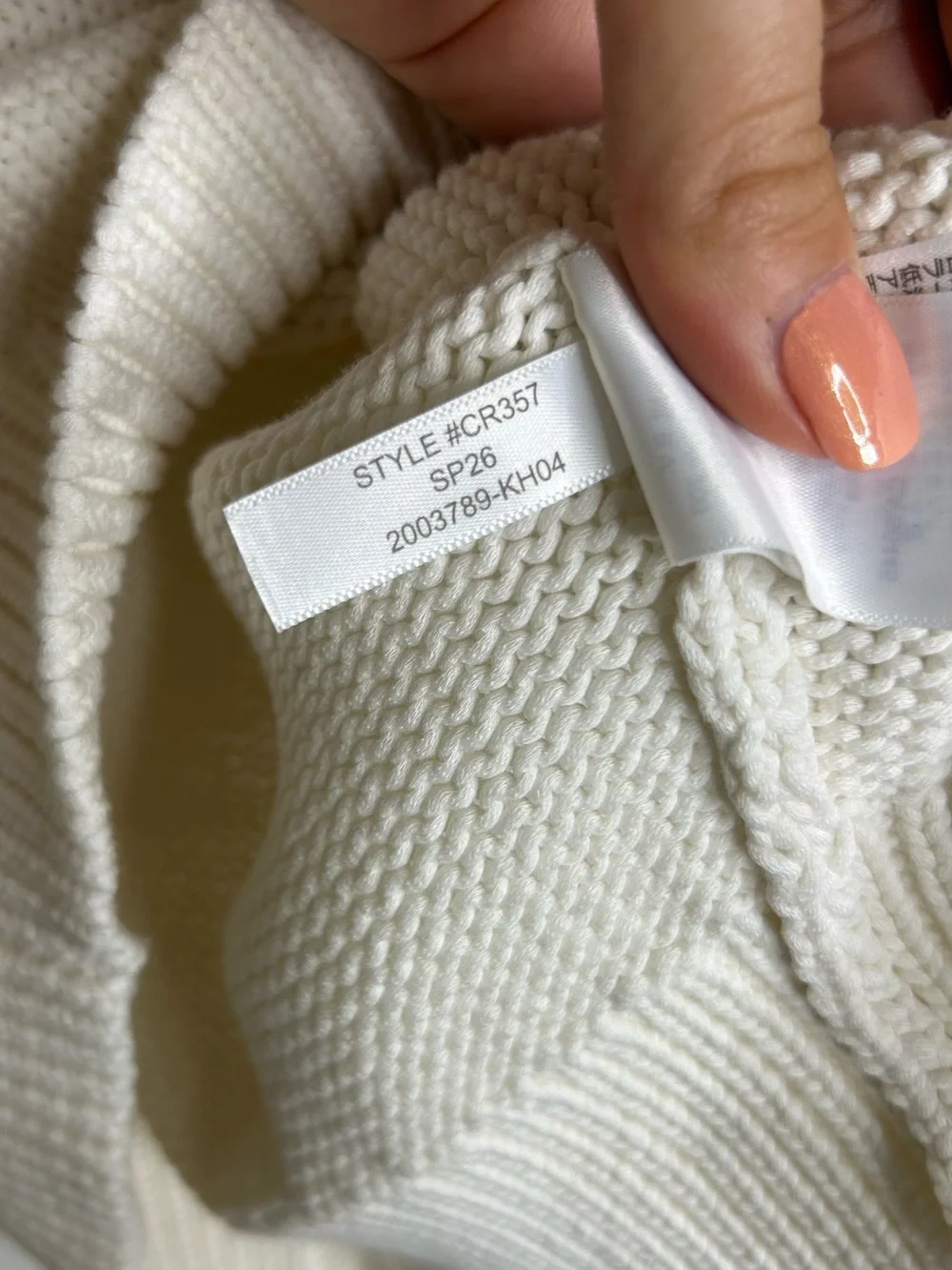 NWT J. Crew Cotton-Blend V-neck Pullover Sweater in Ivory Size Small